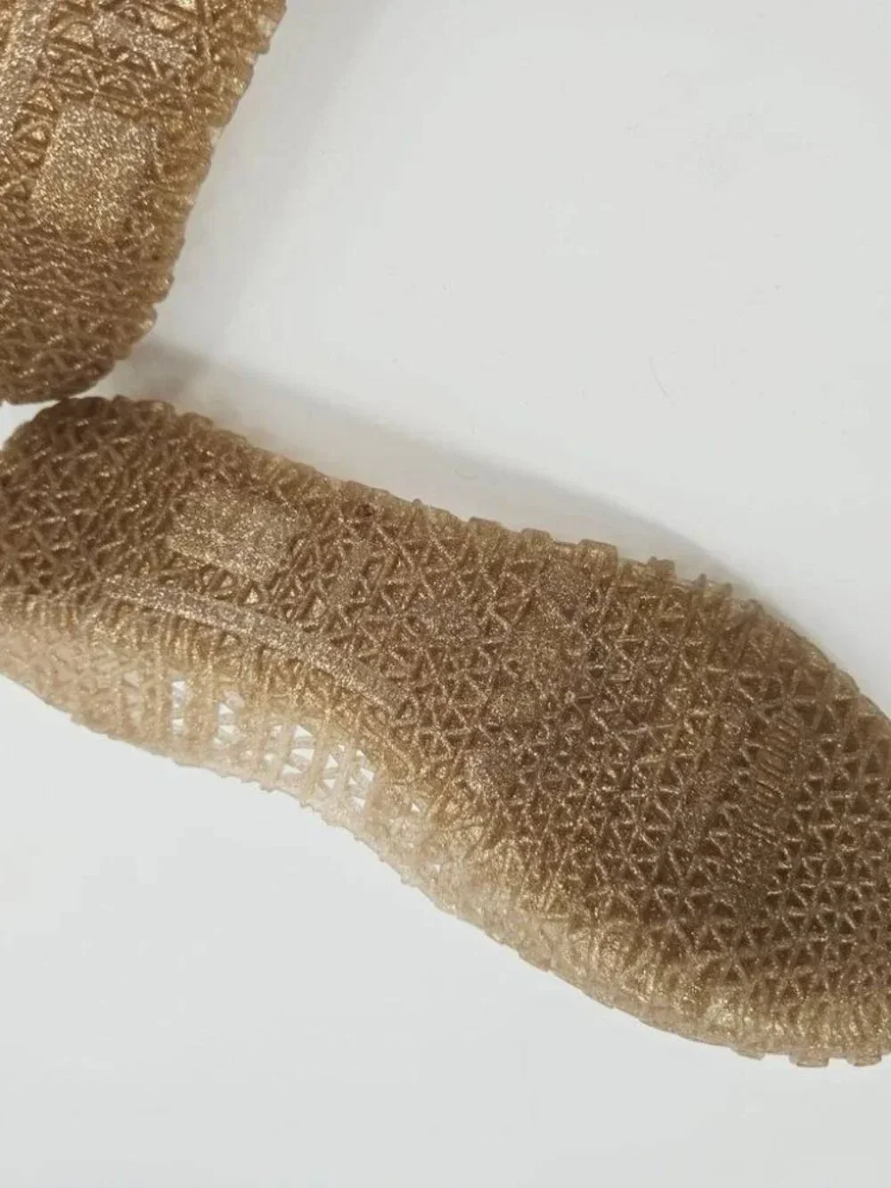 GENUINE MINI MELISSA X CAMPANA GOLD METAL JELLY SHOES SIZE 1